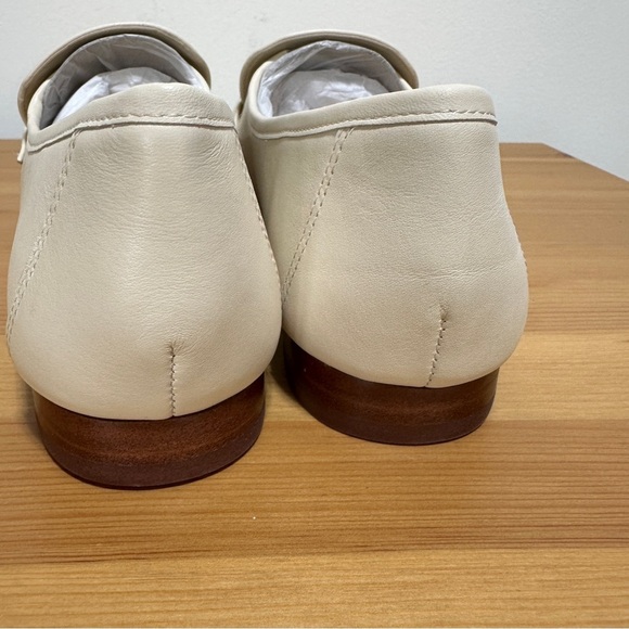 Sam Edelman Lucca Ivory Leather Chain Loafers Slip-On Flats Size 11 NWT - Picture 5 of 8